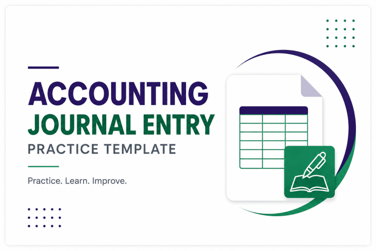 Accounting Journal Entry Practice Template