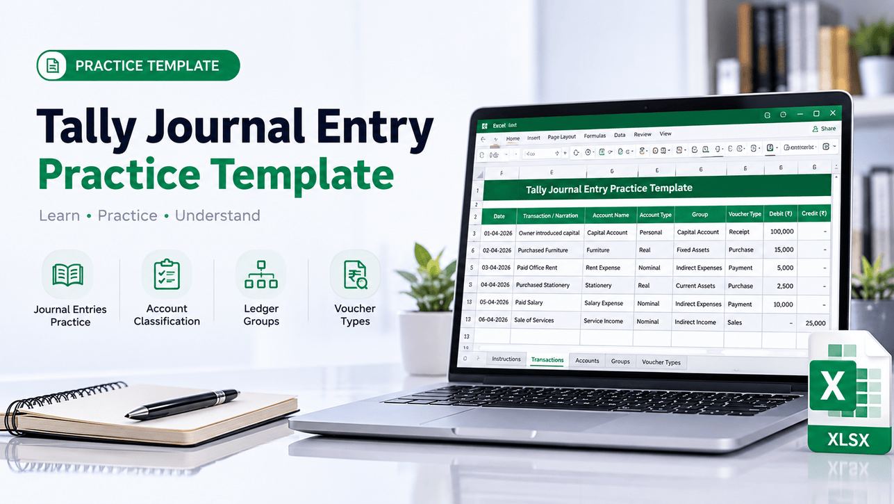 Tally Journal Entry Practice Template Preview